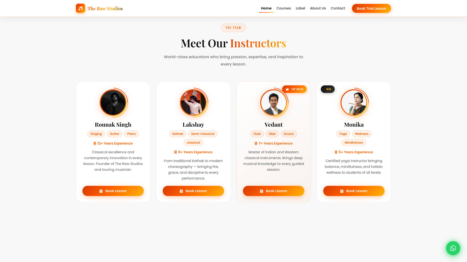 The Raw Studios — enquiry dashboard
